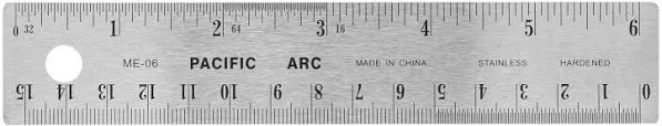 Stainless Steel 36 Inch Metal Ruler Non-Slip Rubber Back with Inch and Metric...