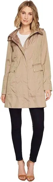 Cole Haan Women's Packable Hooded Rain Jacket