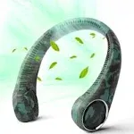 penkou Personal Bladeless Fan Green Camouflage 316 Running Hours 4000mAh Battery 72 Wind Outlets 60pcs TwinTurbine Fan B