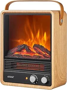 Portable Electric Fireplace Heater for Indoor Use, Space Heater Fireplace