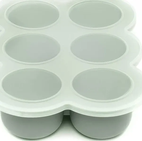 Silicone Freezer Tray with Clip on Lid Perfect Food Storage Container for Hom...