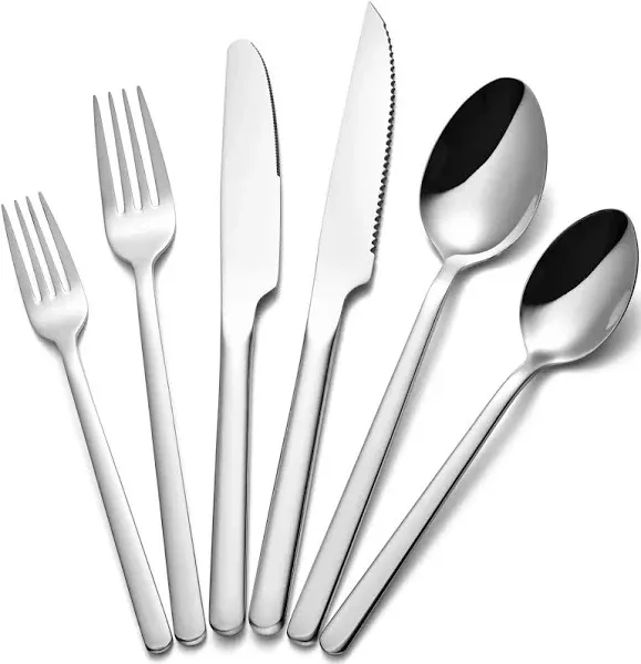 48-Piece Silverware Set with Steak Knives