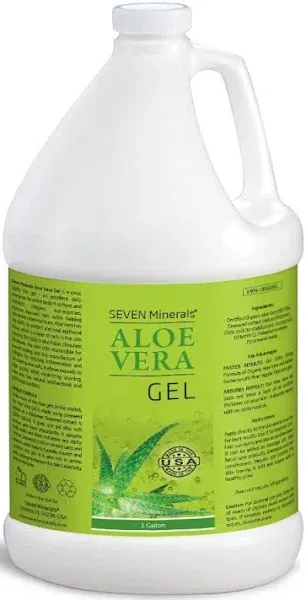 Seven Minerals Organic Aloe Vera Gel from Freshly Cut 100% Pure Aloe