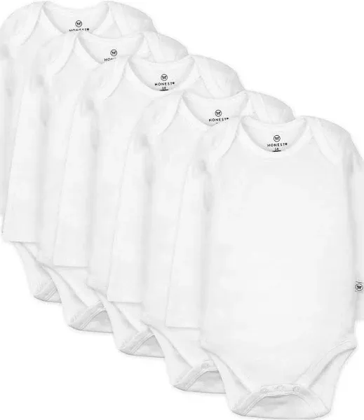 HonestBaby 5-Pack Organic Cotton Long Sleeve Bodysuits