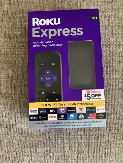 Roku 3960RW Express HD Streaming Device - with High-Speed HDMI Cable, Simple