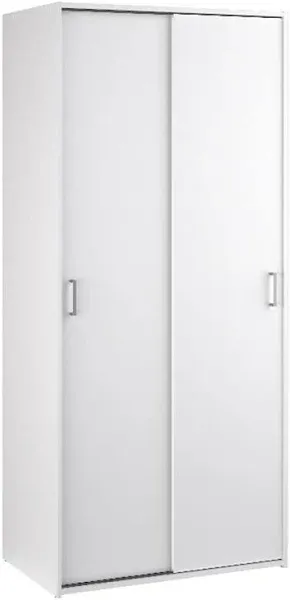 Tvilum 2 Sliding Doors, White Wardrobe