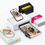 Liene Photo Printer - 4X6" Instant Wi-Fi Photo Printer (100 Sheets) for Smartphone & Computer - White