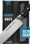 Cutluxe Nakiri Knife – 7" Japanese Knife, Vegetable Chef Knife for Chopping, Dicing & Slicing – Razor Sharp & Full Tang – Ergonomic Handle Design –