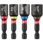 Milwaukee 49-66-4562 1-7/8" Shockwave Magnetic Nut Driver Set - 4 pack