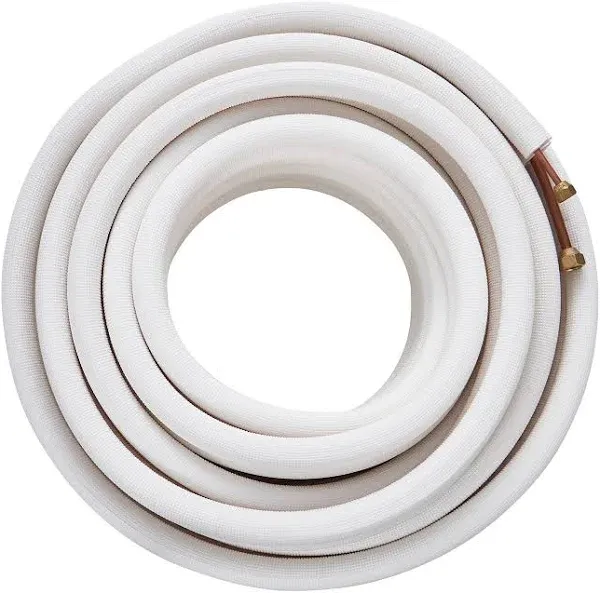 VEVOR 50 ft. Mini Split Line Set 3/8 in. and 5/8 in. O.D Copper Pipes Tubing and Triple-Layer Insulation for Air Conditioning