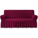 NICEEC Sofa Slipcover Red Sofa Cover 1 Piece Easy Fitted Sofa Couch Cover Univer