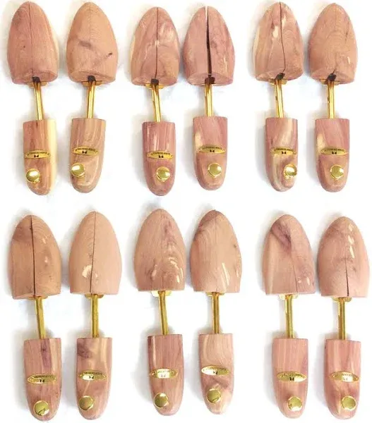 Cedar Elements - Cedar Split Toe Shoe Trees - 6 Pairs (12 Total) - Men’s Medium