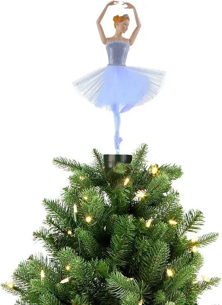 Mr. Christmas LED Animated Ballerina Tree Topper 24.25 in.