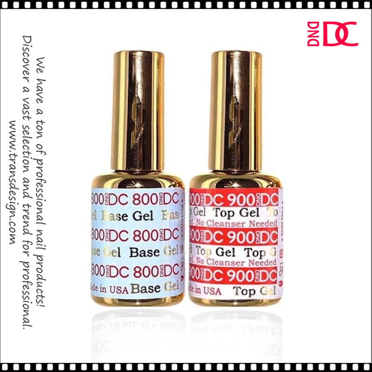 DND DC 800 Base Gel & 900 Top Gel Duo Set