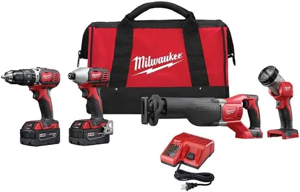 Milwaukee 2696-24 M18 Cordless Compact Combo Tool Kit