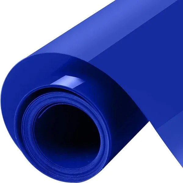 HTVRONT Blue Puff Vinyl Heat Transfer - 10" x 6ft Blue Puff HTV Vinyl Roll for T Shirts, Blue 3D Puff Heat Transfer Vinyl for Cricut & Cameo - Easy to Cut & Weed & Transfer (Blue)