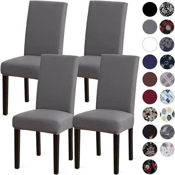 HZDHCLH Chair Covers for Dining Room 4 Pack,Stretch Spandex Chair Set of 4,Washable Anti-dust Chair Cover