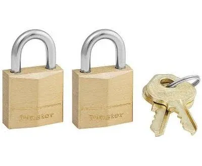 Master Lock 4-Pk. 3/4in. Solid Brass Padlocks, Model# 120Q