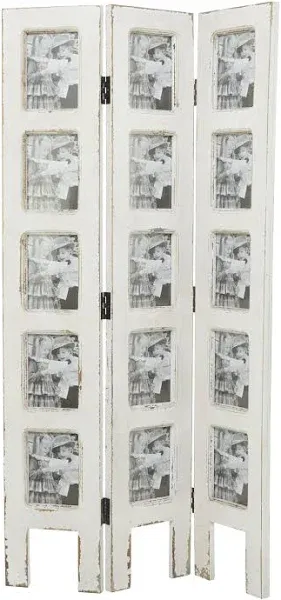 Studio 351 Farmhouse 3-Panel Photo Frame Screen