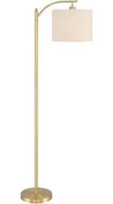 Modern Downbridge Floor Lamp 61 1/2&#034; Tall Warm Gold Metal Living Room Reading