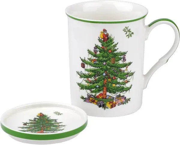 Spode Christmas Tree Mug and Tin Set