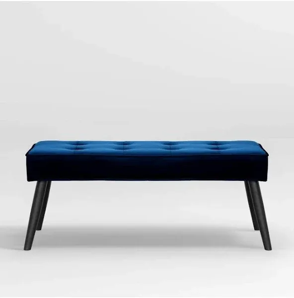 WestinTrends Velvet Tufted Bedroom Bench