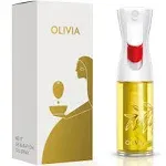 OLIVIA Oil Sprayer for Cooking, 130ml /4.4oz Glass Olive Oil Sprayer, Continu...