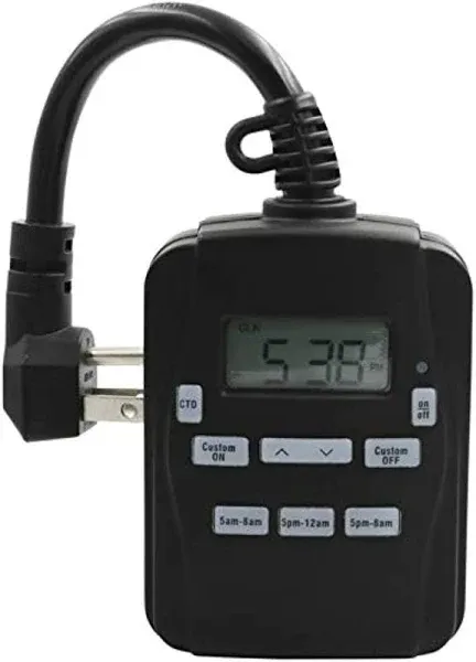 Prime EZ-SET 2-Outlet 24-Hour Digital Outdoor Timer - 20093523 | HSN