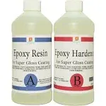 Epoxy Resin Crystal Clear 16 oz Kit for Super Gloss Coating and Tabletops