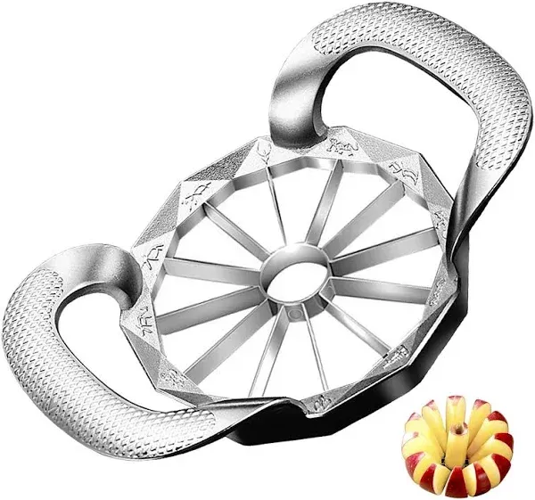 Apple Slicer, Apple Corer, 12-Blade Stainless Steel Apple Cutter Divider Pitter