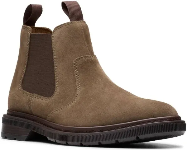 Clarks Men's Burchill Up Leather Chelsea Boots