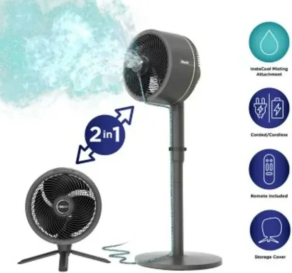 Shark FlexBreeze Indoor/Outdoor Fan with InstaCool Mist Attachment