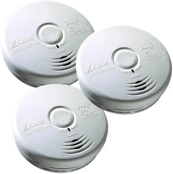 10-Year Worry Free Smoke & Carbon Monoxide Detector, Lithium Battery Powered, Fire Alarm & CO Detector, 3-Pack