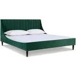 Sandy Wilson Home Aspen Vertical Tufted Headboard Platform Bed Set