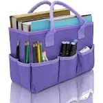 Cupohus Art Organizer Craft Storage Tote Bag with Pockets and Hadles, Oxford Fabric Carrying Caddy for Teacher, Officer, Artist, Students, Traveler,