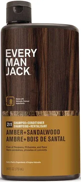 2-in-1 Amber + Sandalwood Shampoo &amp; Conditioner - Nourishing for All Hair Types