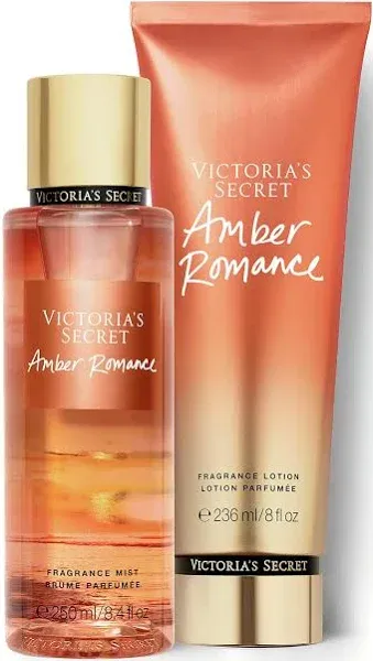 Victoria's Secret Amber Romance Fragrance Body Mist & Lotion Set