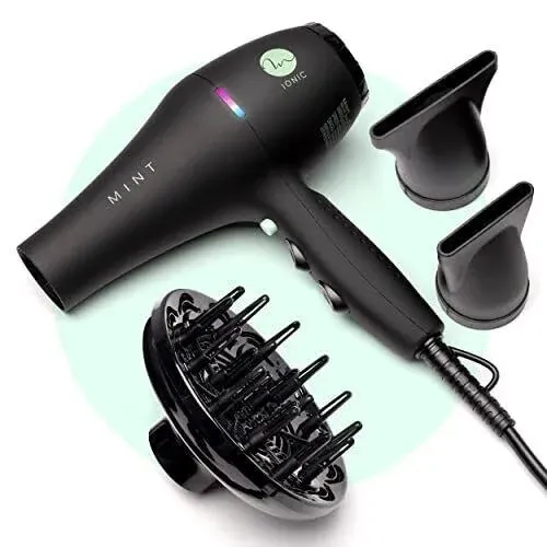 MINT Professional Series Blackbird Infrared Ionic Hair Blow Dryer with Diffuser