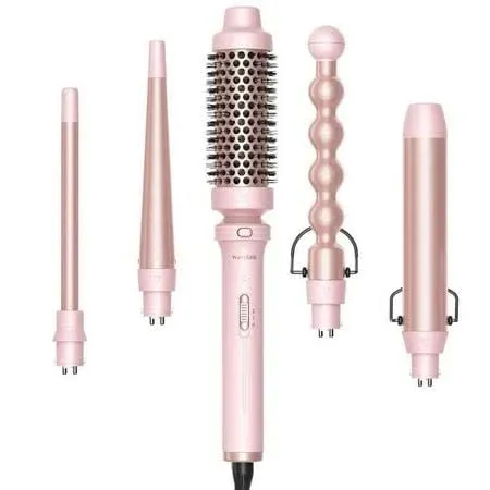 Wavytalk 5 in 1 Curling Wand Set with Thermal Brush