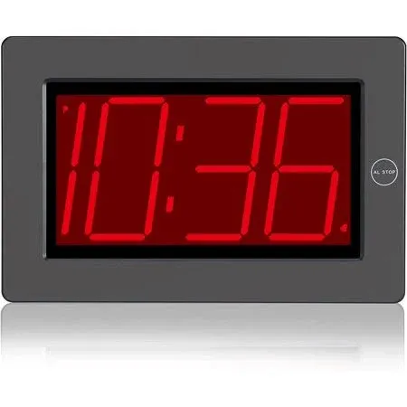 LED Digital Wall Clock Battery Operated - Large Display Digital Clock