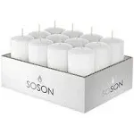 Votive Candles - 24 White Votive Candles Bulk Pack - Votive Candles Without G...