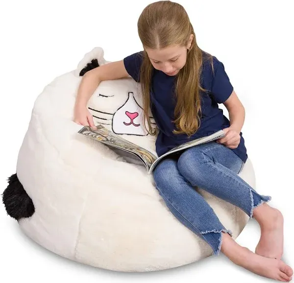 Posh Creations Cute Soft and Comfy Bean Bag Chair for Kids