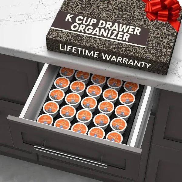 A3 DIRECT K Cup Drawer Organizer with Keurig Coffee Pods - 25 Capacity K Cup ...