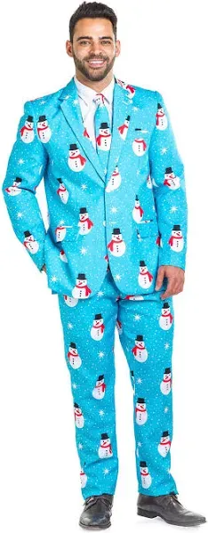 The Snowman is an Island Christmas Blazer Jacket w/ Tie | Tipsy Elves