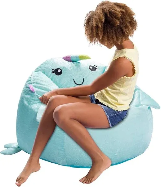 Posh Creations Cute Soft and Comfy Bean Bag Chair for Kids