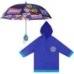 Nickelodeon Paw Patrol Kids Umbrella with Matching Raincoat for Boys Ages 2-7