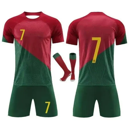 Ruhapu Soccer Jersey Boys,Jersey Kids Boys' Soccer Jersey #7,t-Shirt Boys Kids Youth Jersey Socks Soccer Shirt Kit Set