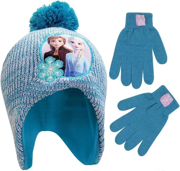 Disney Kids Winter Hat, Kids Gloves or Toddlers Mittens, Frozen Elsa and Anna Baby Beanie for Girls' Ages 4-7