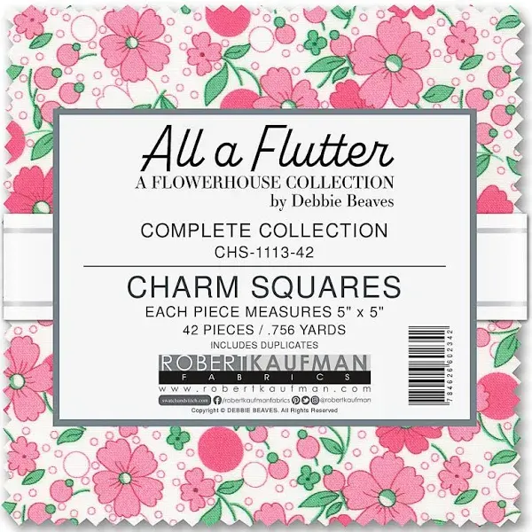 Debbie Beaves Flowerhouse All a Flutter Charm Pack