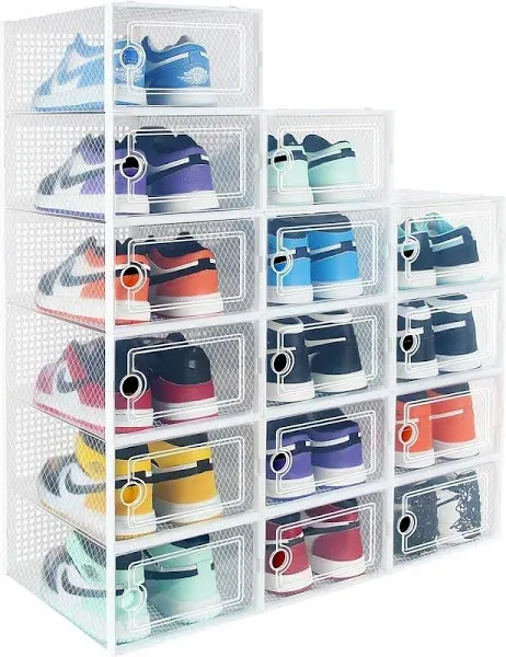 Hrrsaki 15 Pack Shoe Storage Boxes